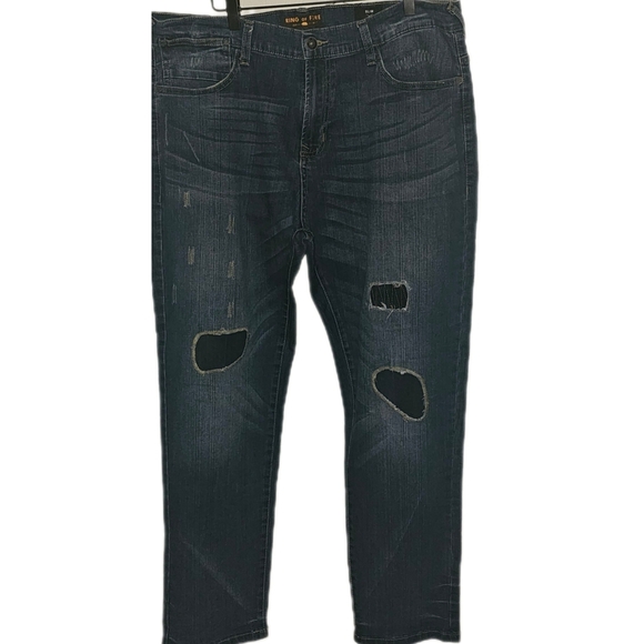 Ring Of Fire Mens Elan Slim Fit Medium Wash Jeans Size W38 X L30 - Picture 4 of 5